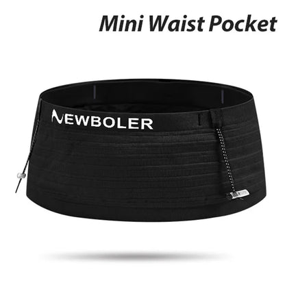 NEWBOLER elastische sportheuptas Lichtgewicht hardlooprace-nummerriem