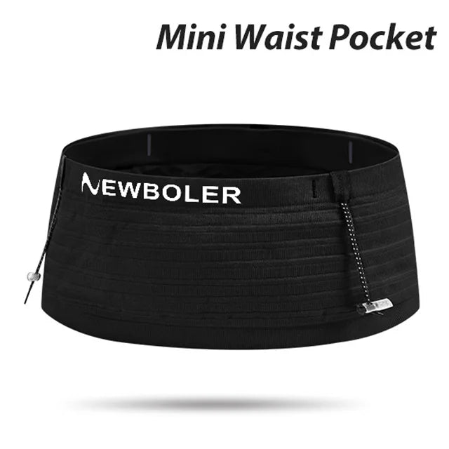 NEWBOLER elastische sportheuptas Lichtgewicht hardlooprace-nummerriem