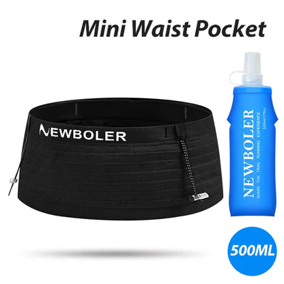 NEWBOLER elastische sportheuptas Lichtgewicht hardlooprace-nummerriem