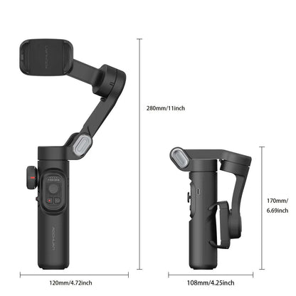 AOCHUAN 3-assige handheld gimbal-stabilisator voor smartphone met invullicht voor iPhone Android Face Tracking Vlog Smart XE2025-11-09 11:26:11
