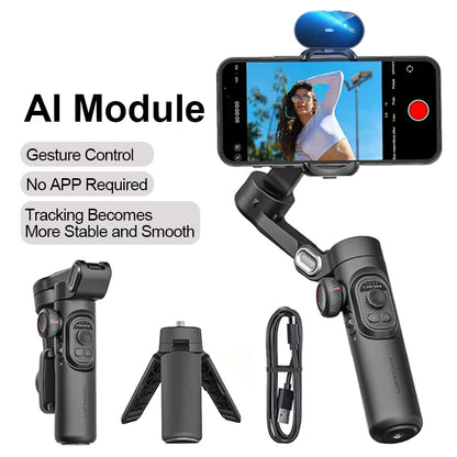 AOCHUAN 3-assige handheld gimbal-stabilisator voor smartphone met invullicht voor iPhone Android Face Tracking Vlog Smart XE2025-11-09 11:26:11