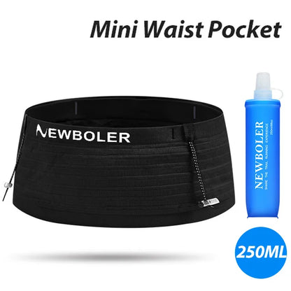 NEWBOLER elastische sportheuptas Lichtgewicht hardlooprace-nummerriem