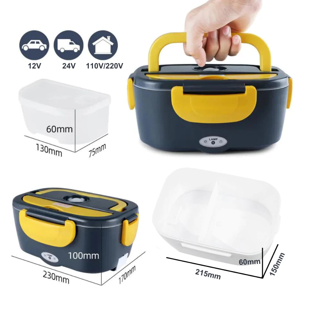 Marmita Elétrica Bivolt Para Casa Automovel Taxi Uber 12v 24v 110v 220v C/ 2 Cabos